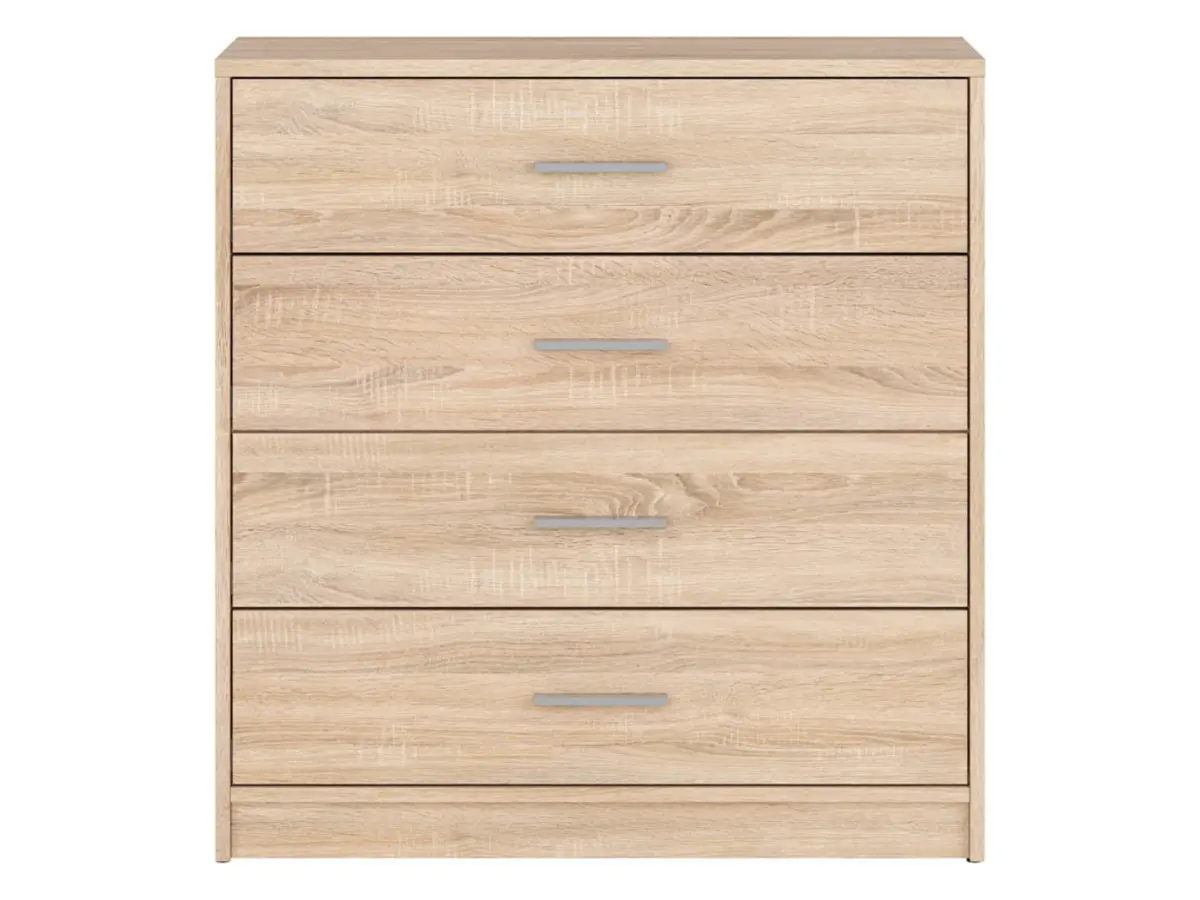 Cómoda Nepo Plus 80 cm con 4 cajones roble sonoma