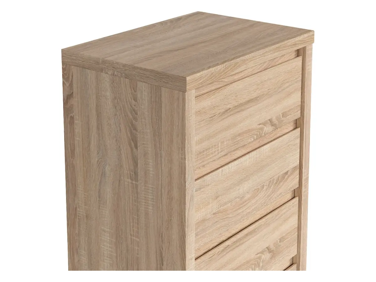 Cómoda Kaspian 56 cm con 5 cajones roble sonoma