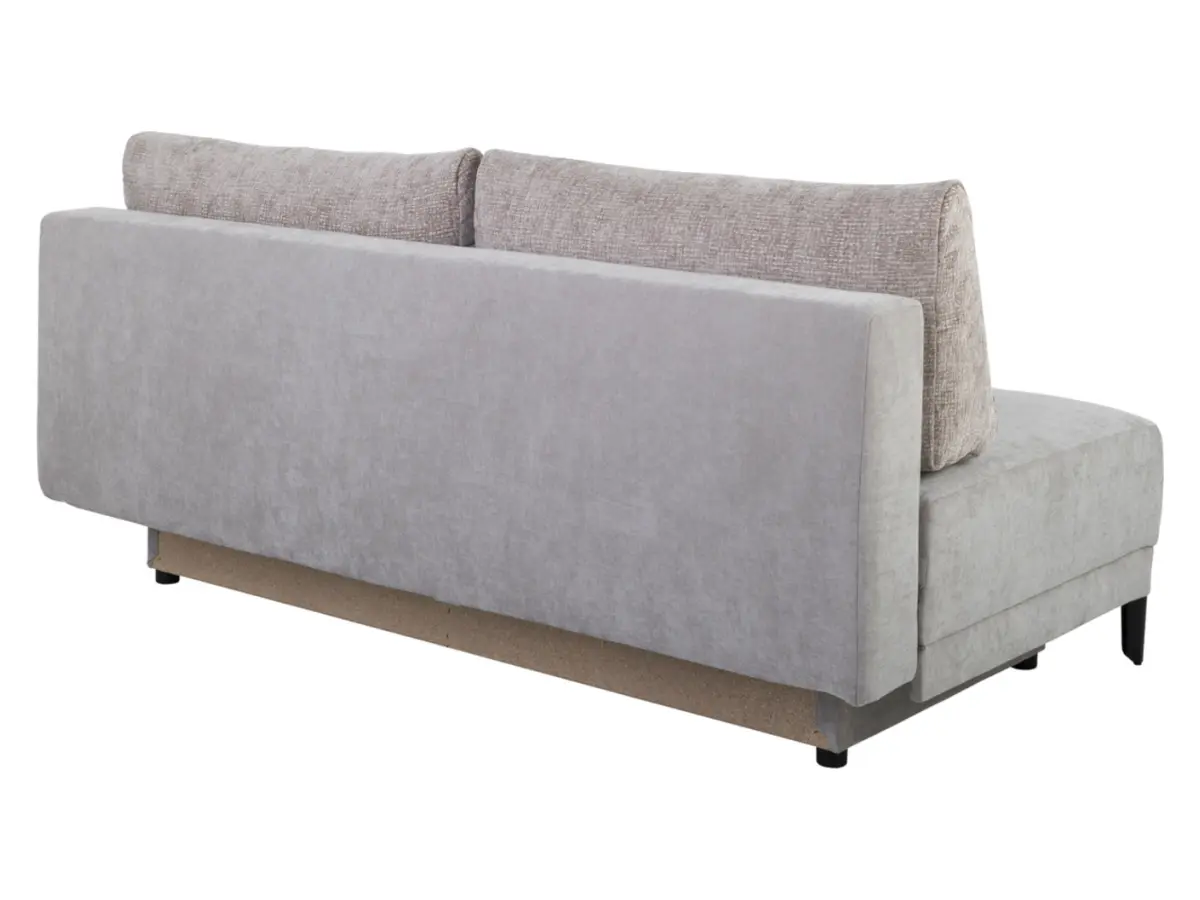 Sofá cama de tres plazas Sentila con arcón beige