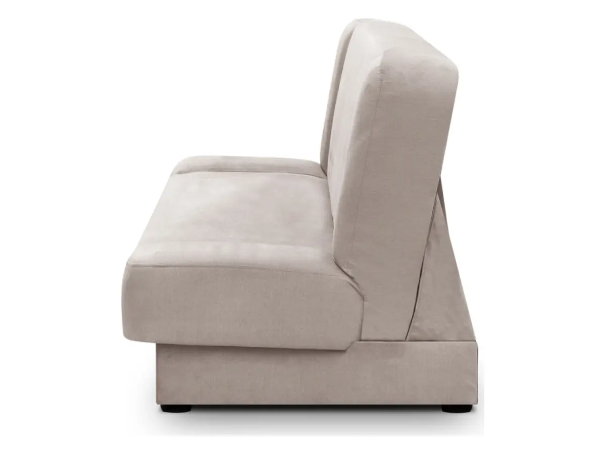 Sofá cama de tres plazas Lami con arcón beige