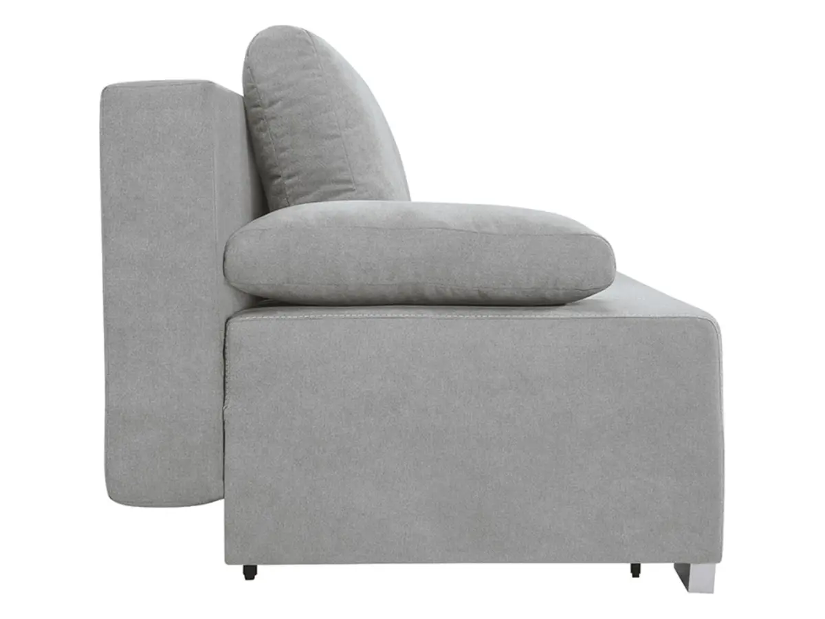 Sofá de tres plazas Street IV LUX 3DL convertible con contenedor gris