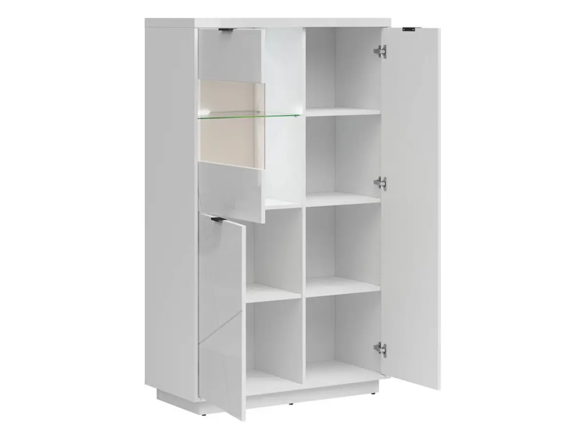 Vitrina Forn 94 cm con 3 puertas blanco brillo