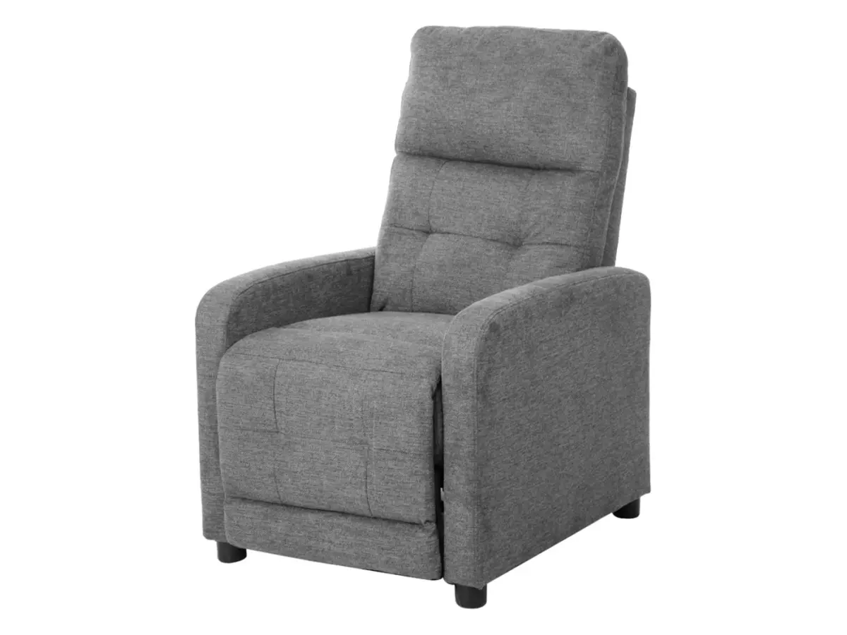 Sillón tradicional Monti con función relax gris claro