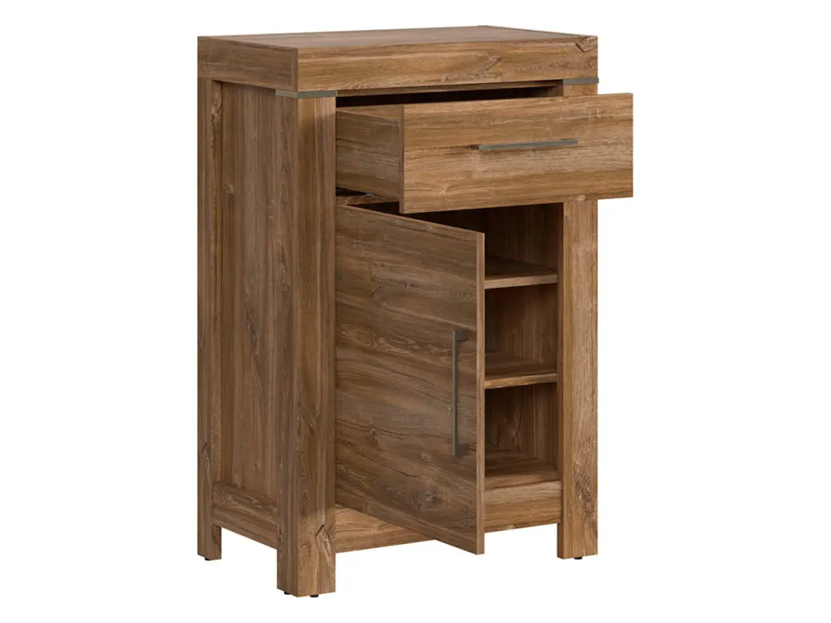 Cómoda Gent 66 cm con puertas y cajón roble stirling