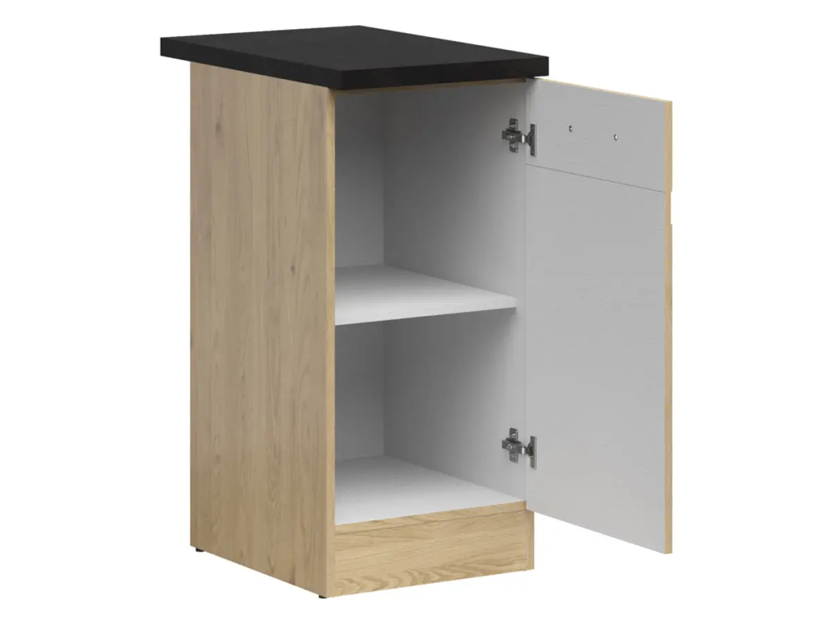 Mueble bajo de cocina Junona Line 40 cm derecho roble bernstein con encimera