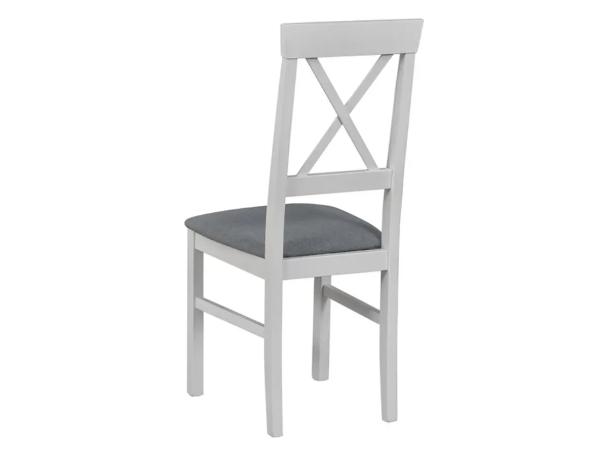 Стілець м'який Alla 3 біло-сірий