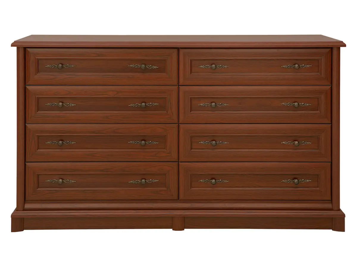 Komoda Kent 154 cm z 8 szufladami kasztan
