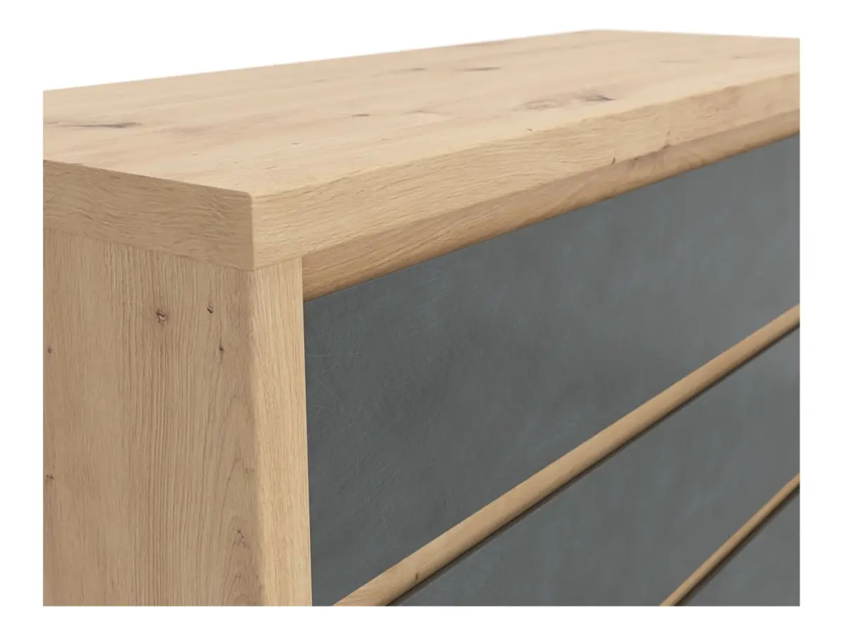 Cómoda Larios 105 cm con 4 cajones roble artisan/matera