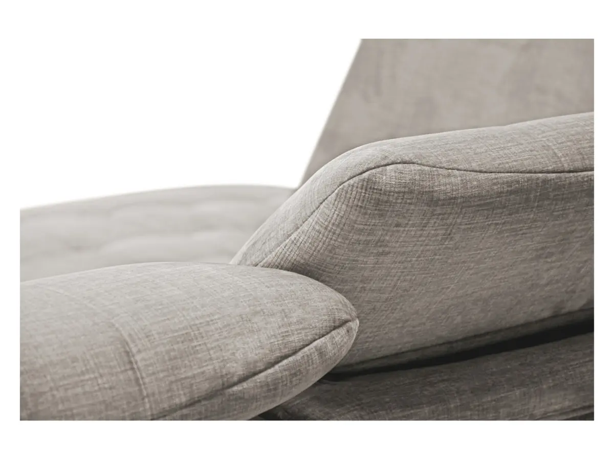 Sofá rinconera izquierdo Aragon extensible con reposacabezas y asiento ajustable beige