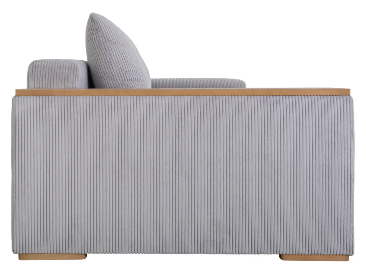 Sofá de tres plazas Peter cama con arcón de pana gris