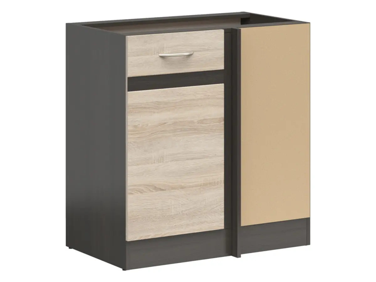 Mueble bajo rinconero Junona Line derecho roble sonoma ocupa rincón 100x60 cm