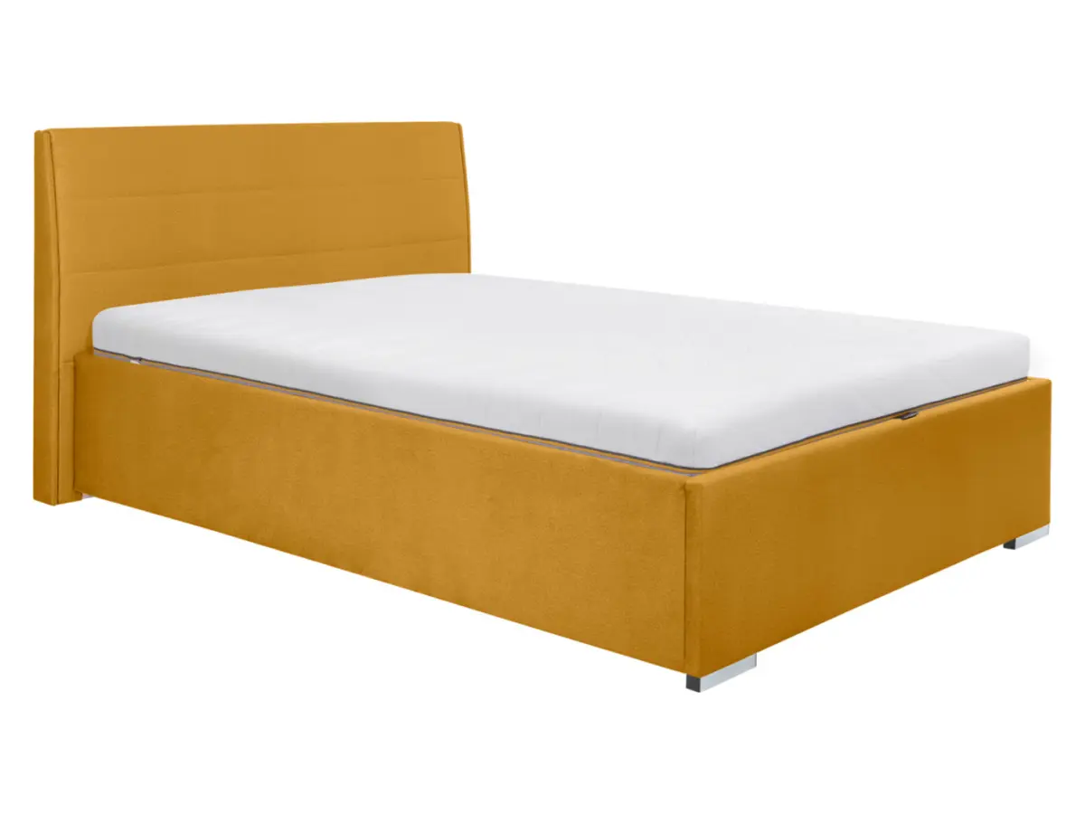Cama tapizada Cosala III 140x200 amarilla