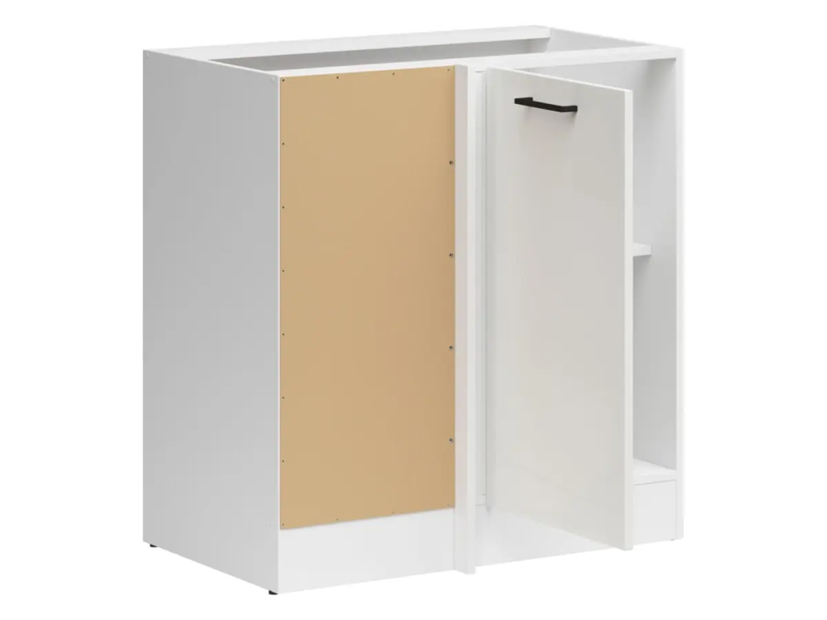 Mueble bajo de cocina de rincón Junona Line izquierdo brillo tiza para rincón 100x60 cm