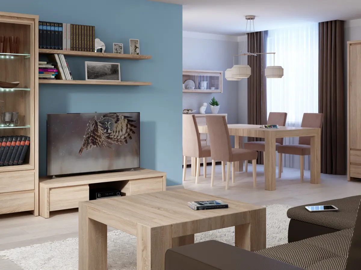 Estante de pared Kaspian 100 cm roble sonoma