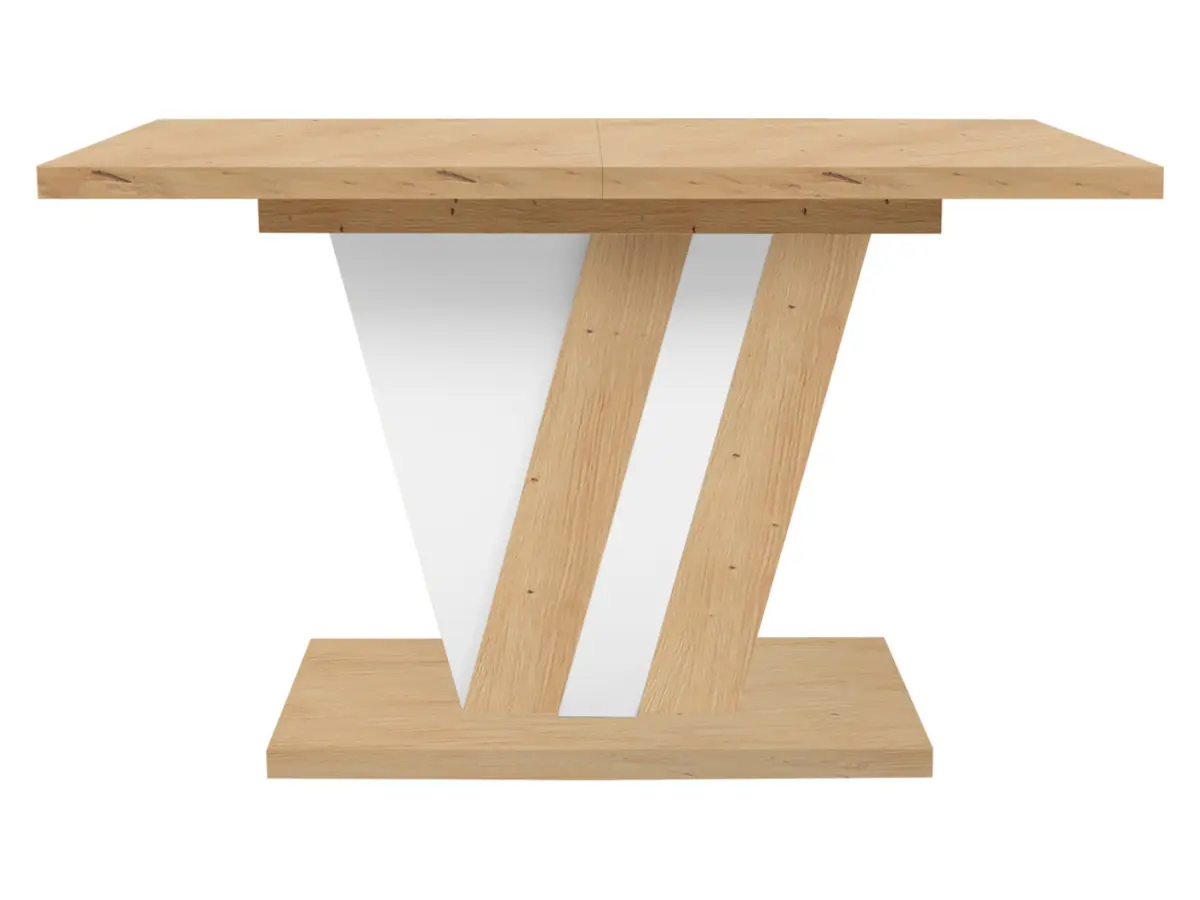 Mesa extensible Zatar 125/170x75 roble artisan/blanco
