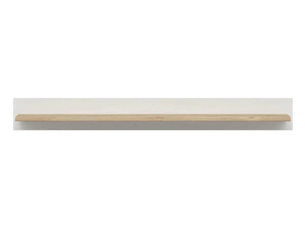 Estante de pared Loksa 143 cm pino andersen blanco/roble grandson