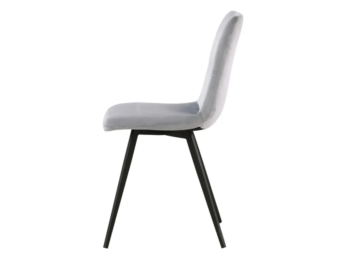 Стул мягкий Jamil бархатный серебряный