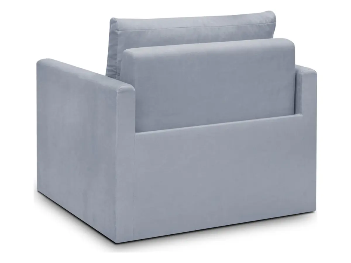 Sofá cama individual Bunio con arcón gris