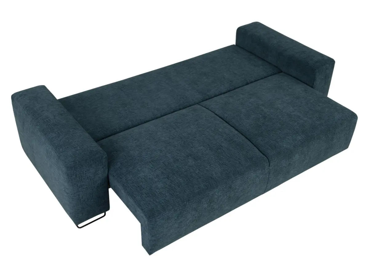 Sofá de tres plazas Kizo convertible turquesa