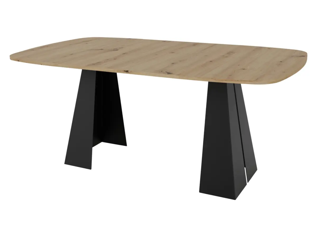 Mesa extensible Dango 100-176/76 roble artisan negro