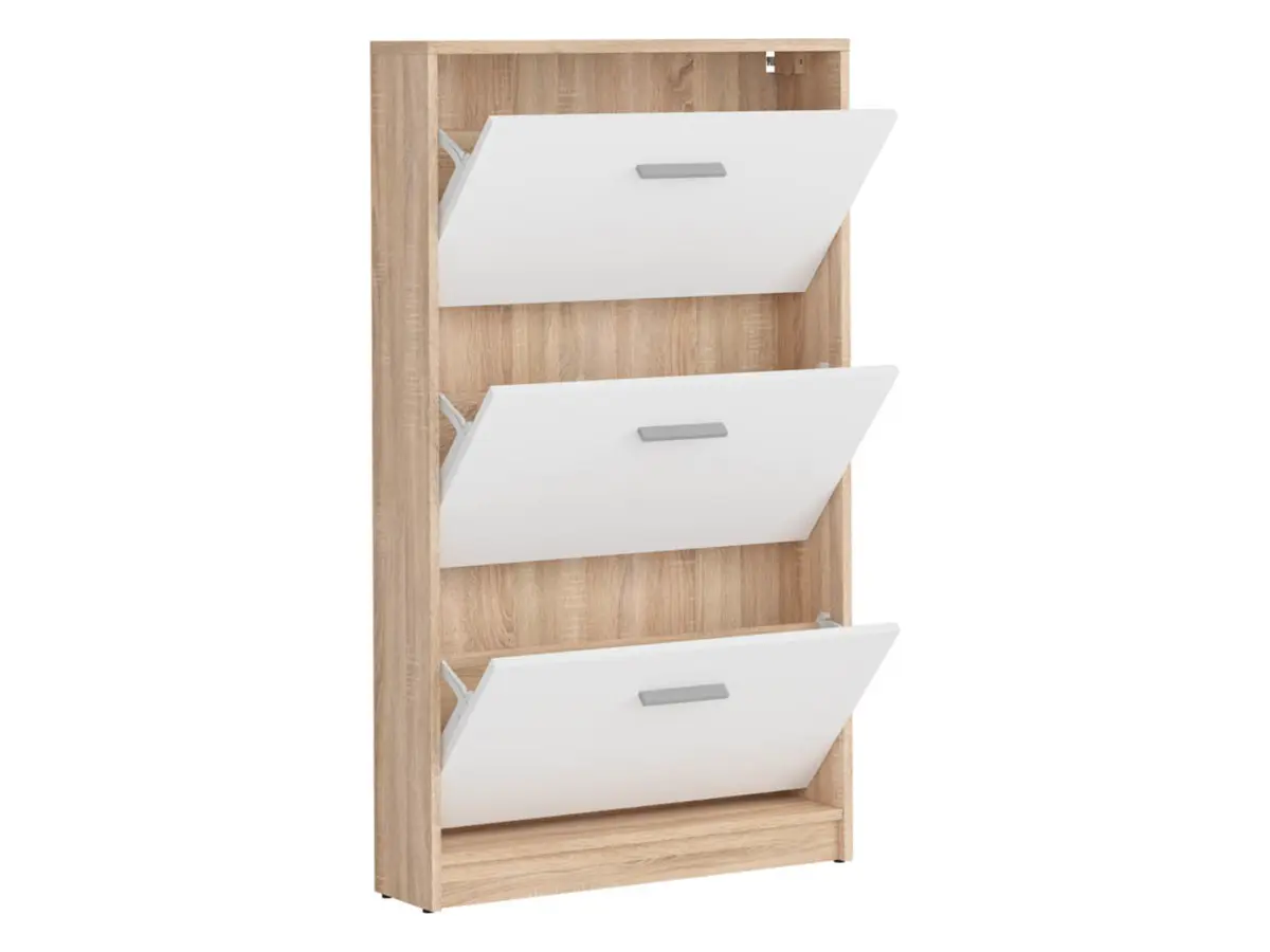 Zapatero Nepo Plus 70 cm con 3 puertas roble sonoma/blanco