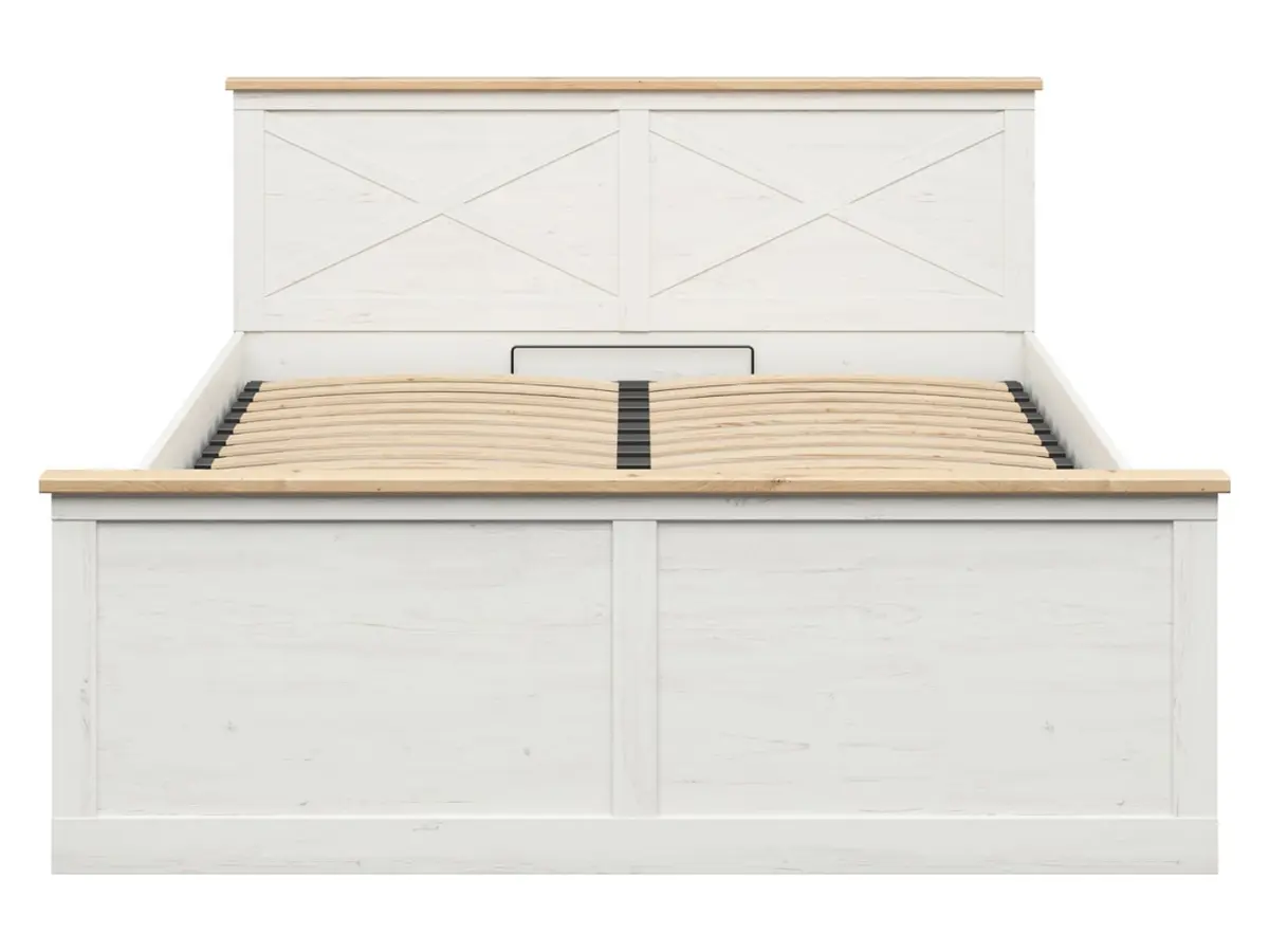 Кровать Frija 160x200 с каркасом и ящиком сосна андерсен белая