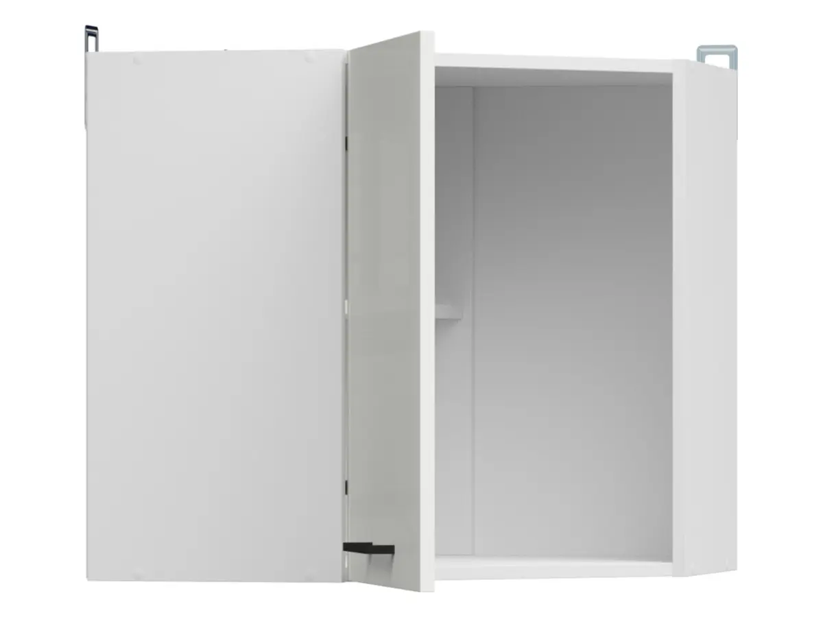 Armario de cocina superior Junona Line 60 cm de esquina izquierda/derecha brillo tiza