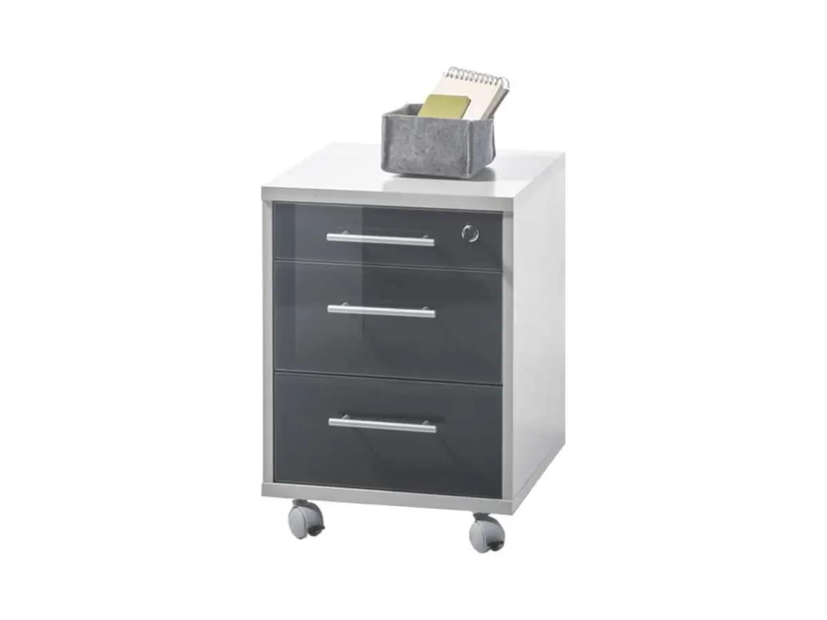 Cajonera Office Lux 40 cm gris claro/grafito