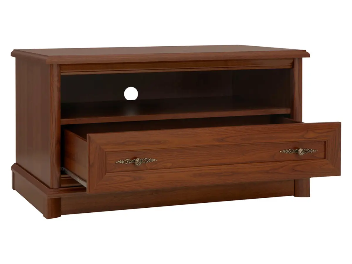 Mueble RTV Kent 101 cm con cajón y estante castaño