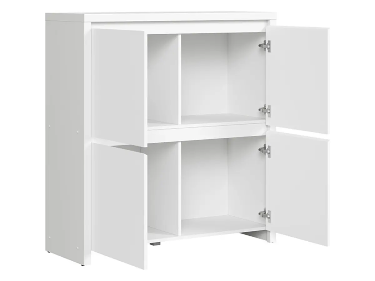 Armario Kaspian 105 cm de cuatro puertas blanco