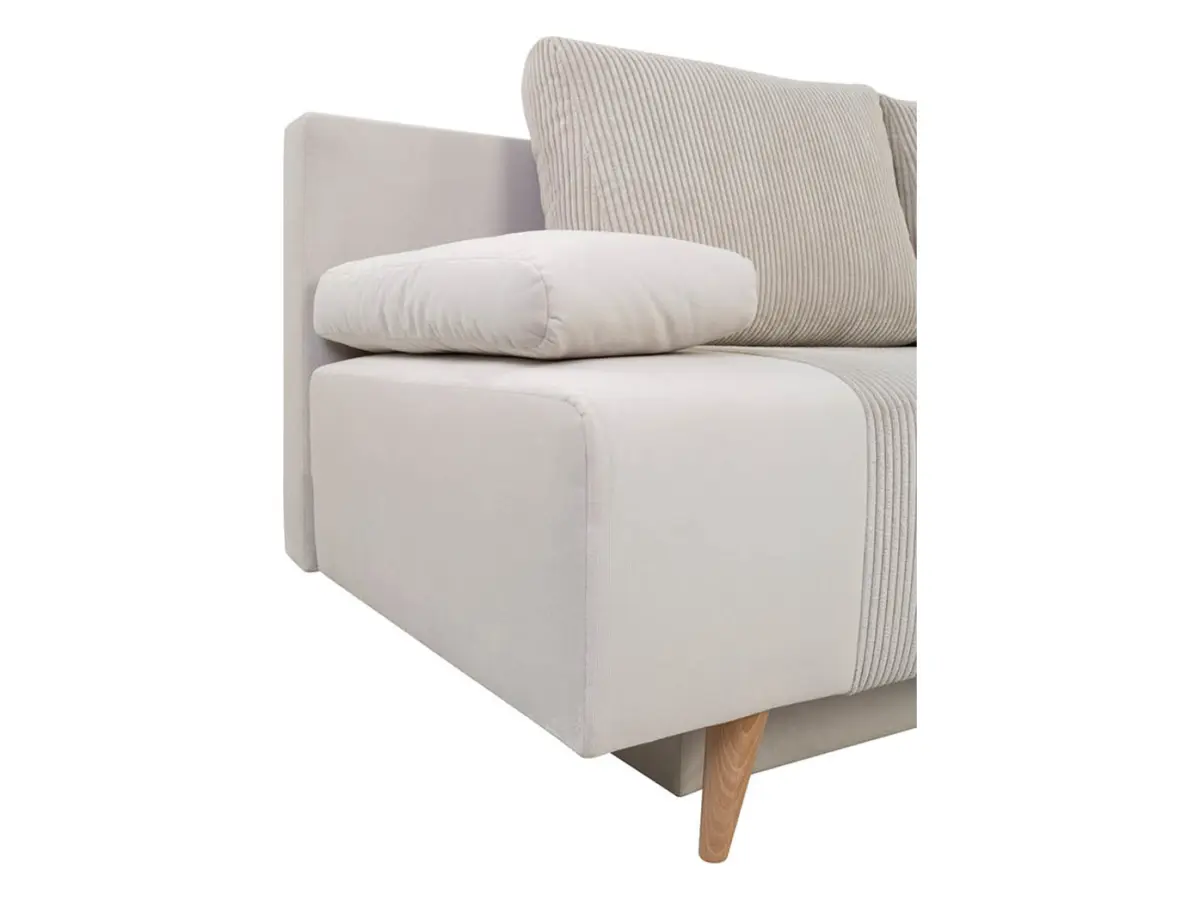 Sofá de tres plazas Leon cama con arcón beige