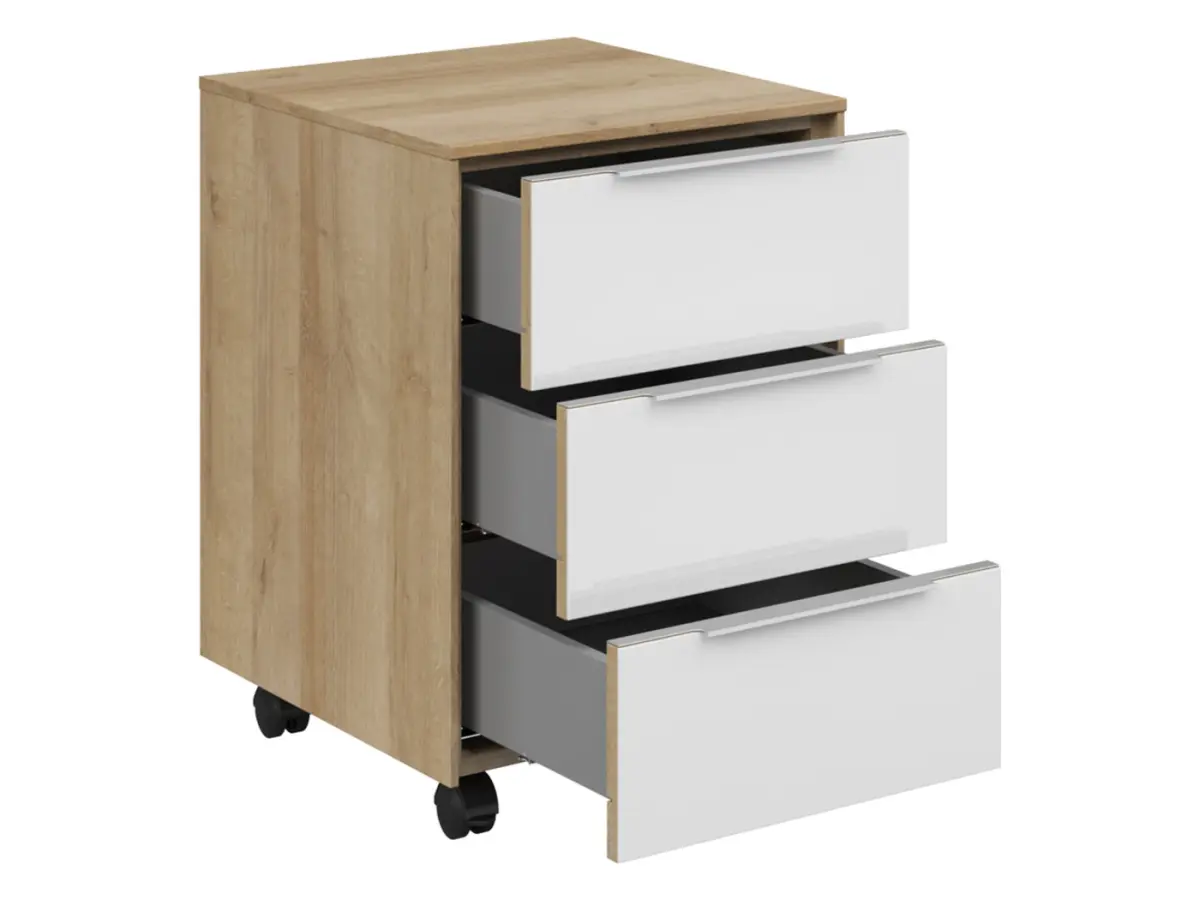 Office pedestal Nevada 40 cm with 3 drawers riviera oak