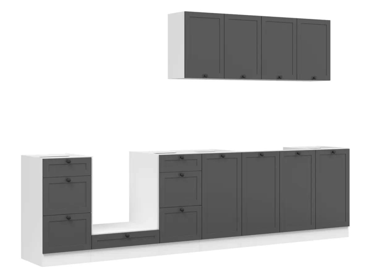 Conjunto de cocina Junona Line 300 cm grafito