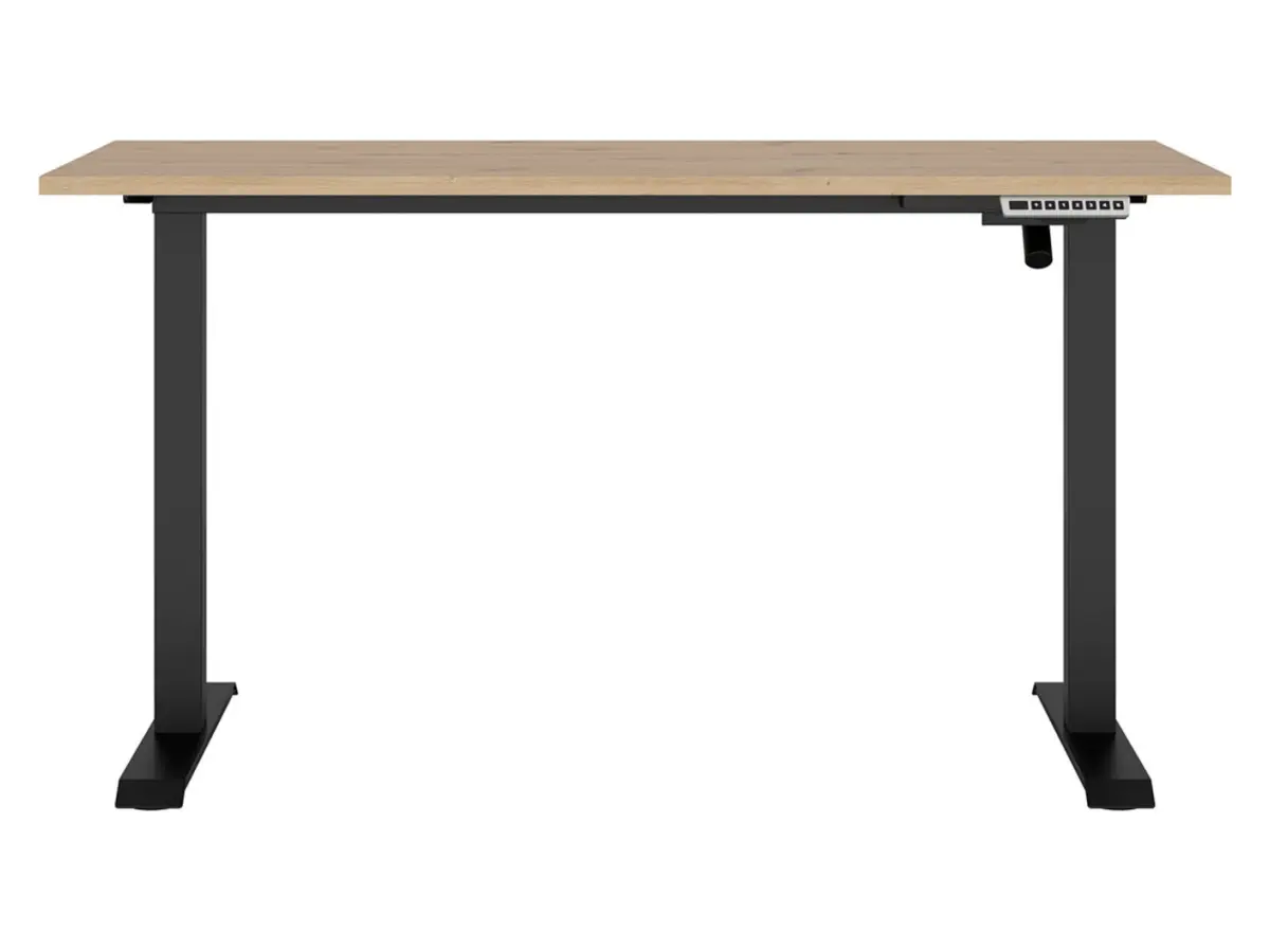 Biurko Space Office 140 cm z elektryczną regulacją dąb artisan