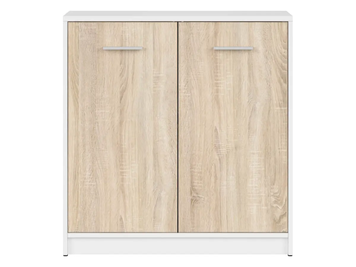 Armario Nepo Plus 80 cm de dos puertas blanco/roble sonoma