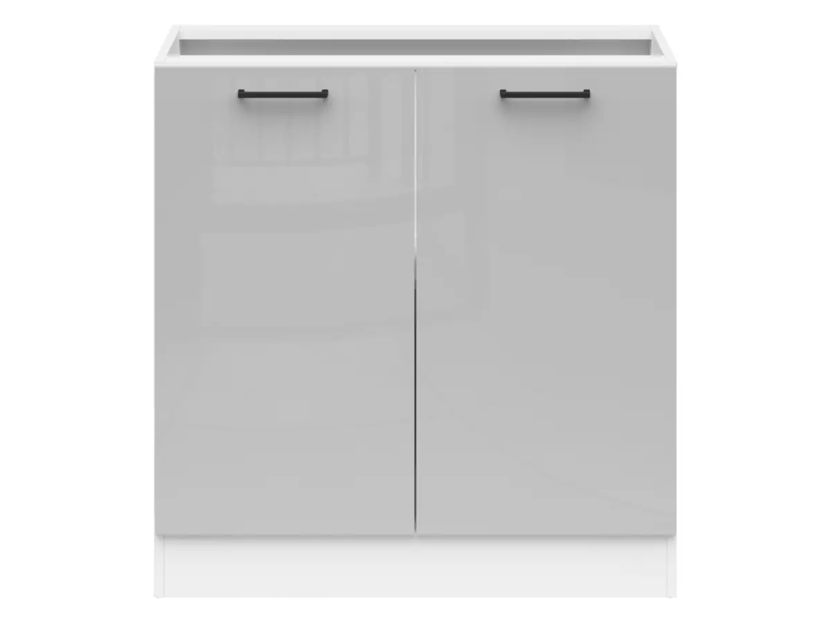 Mueble bajo de cocina Junona Line 80 cm gris claro brillo