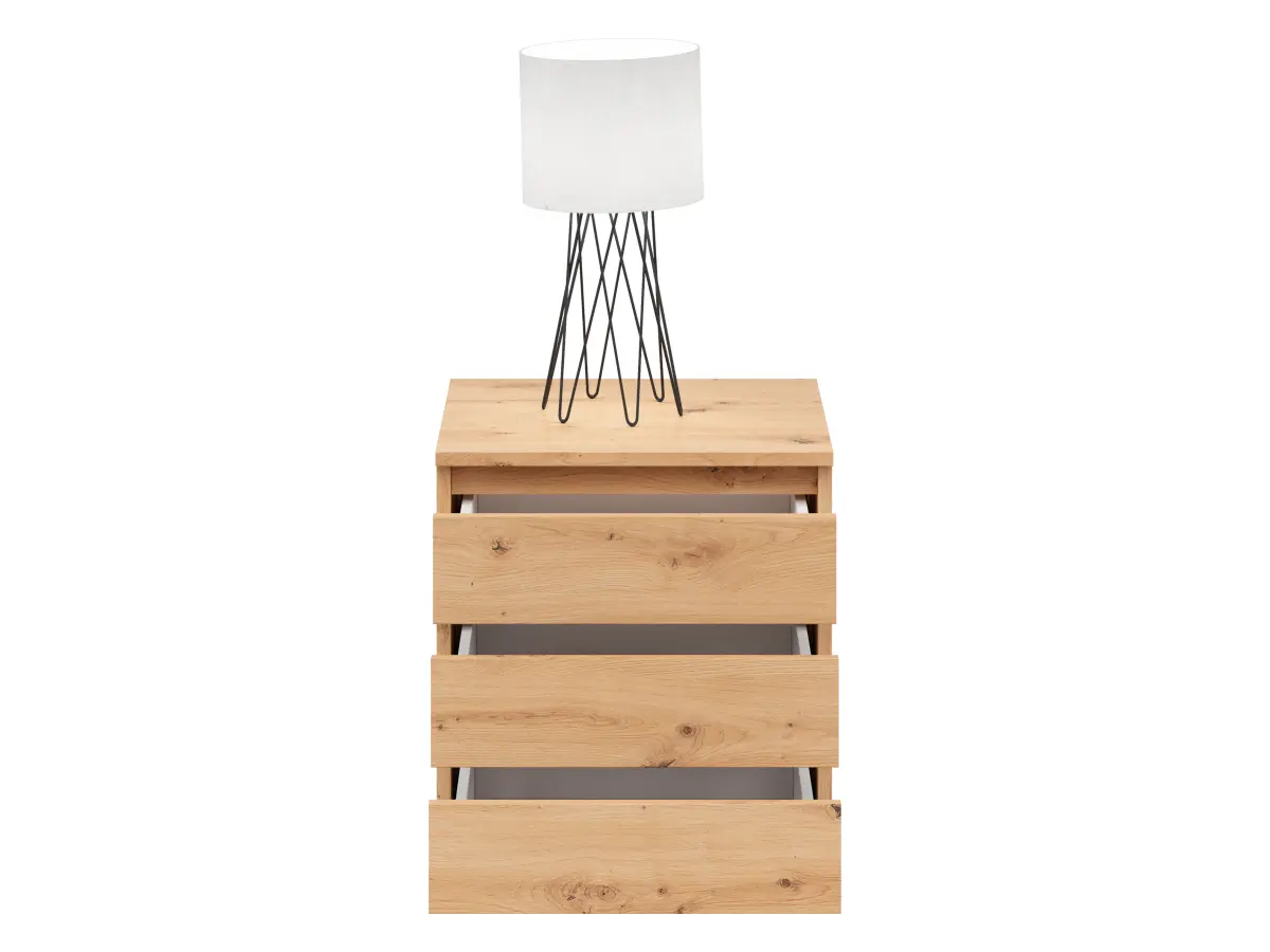 Szafka nocna Saturn 45 cm z 3 szufladami dąb artisan
