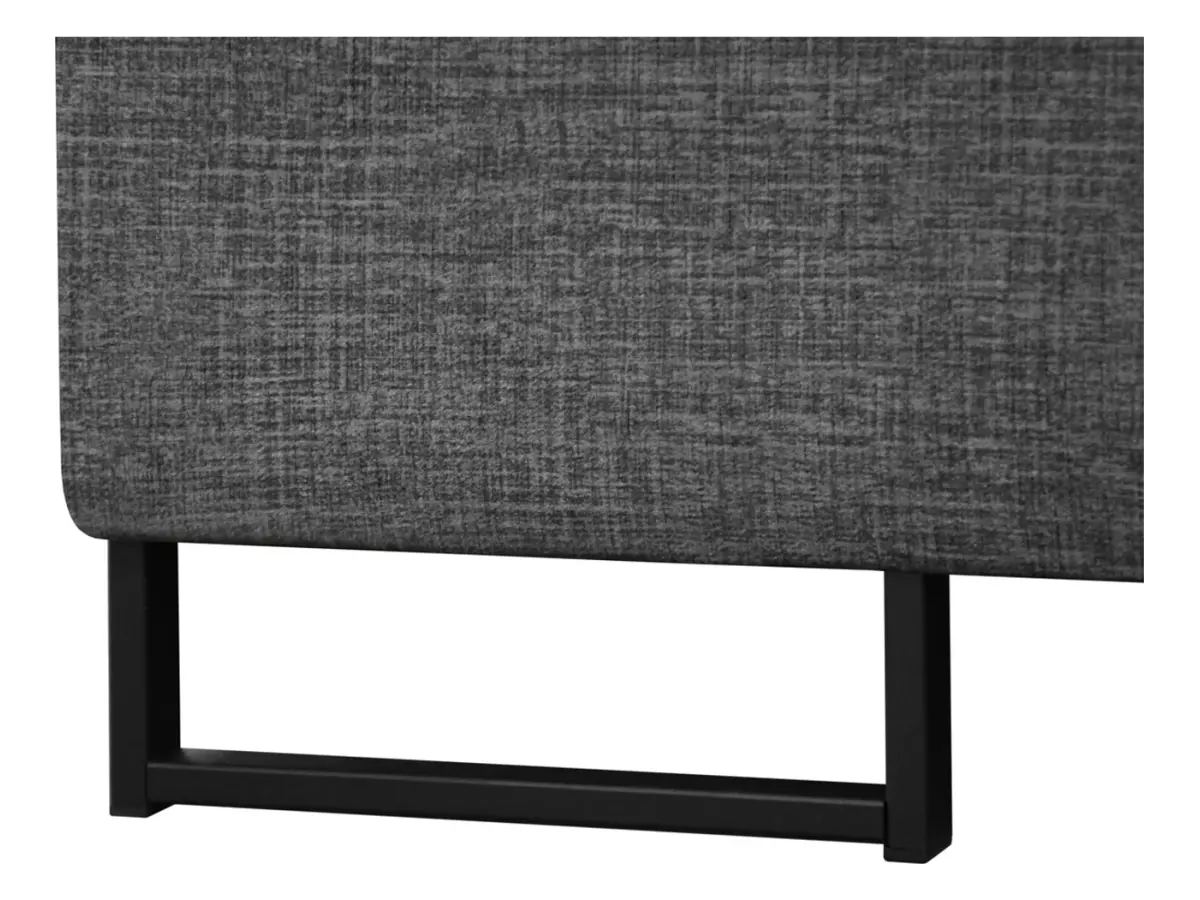 Sofá rinconera izquierdo Aragon extensible con reposacabezas y asiento regulables gris