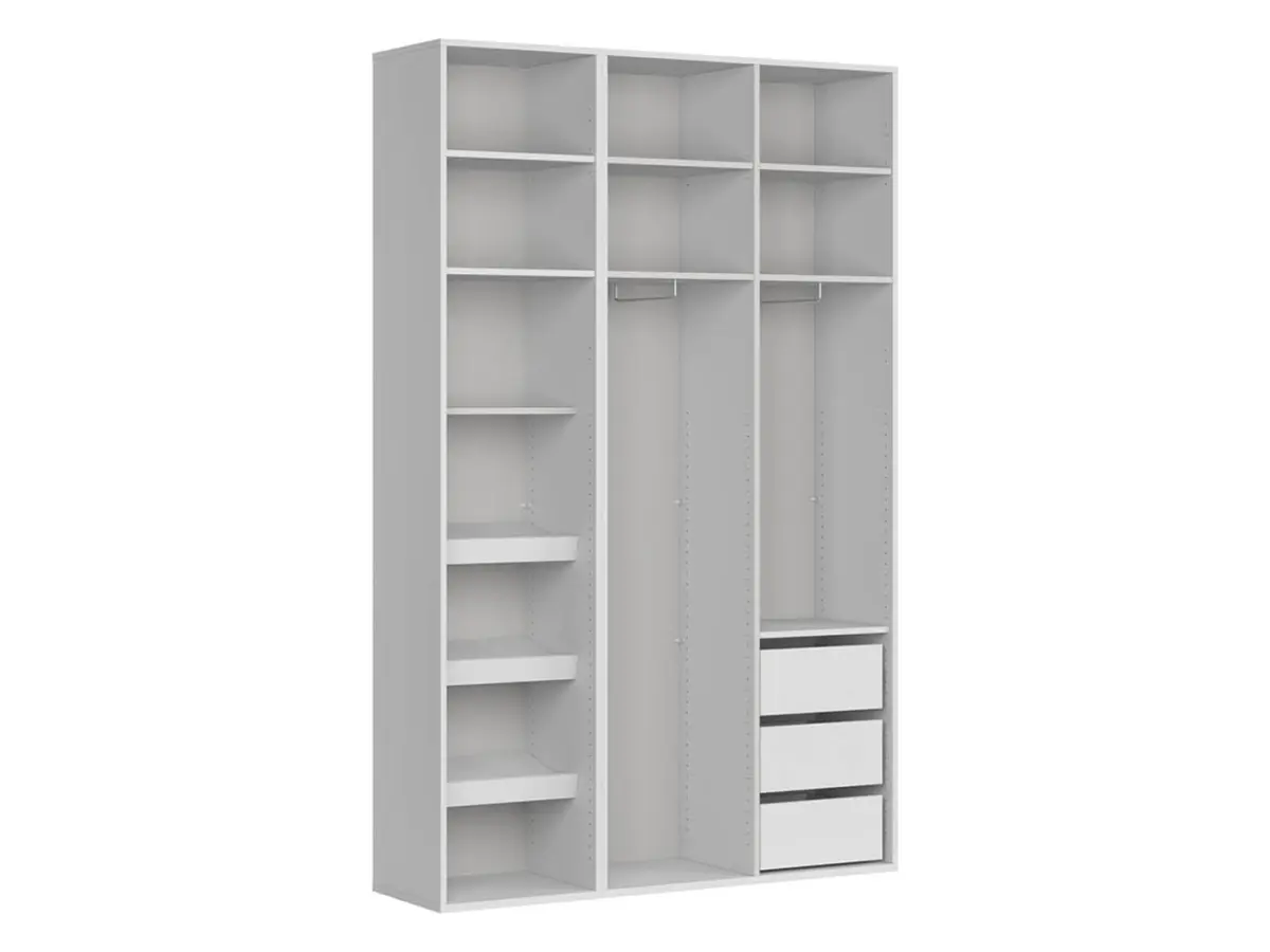 Armario modular Flex 150 cm con puertas y espejo blanco
