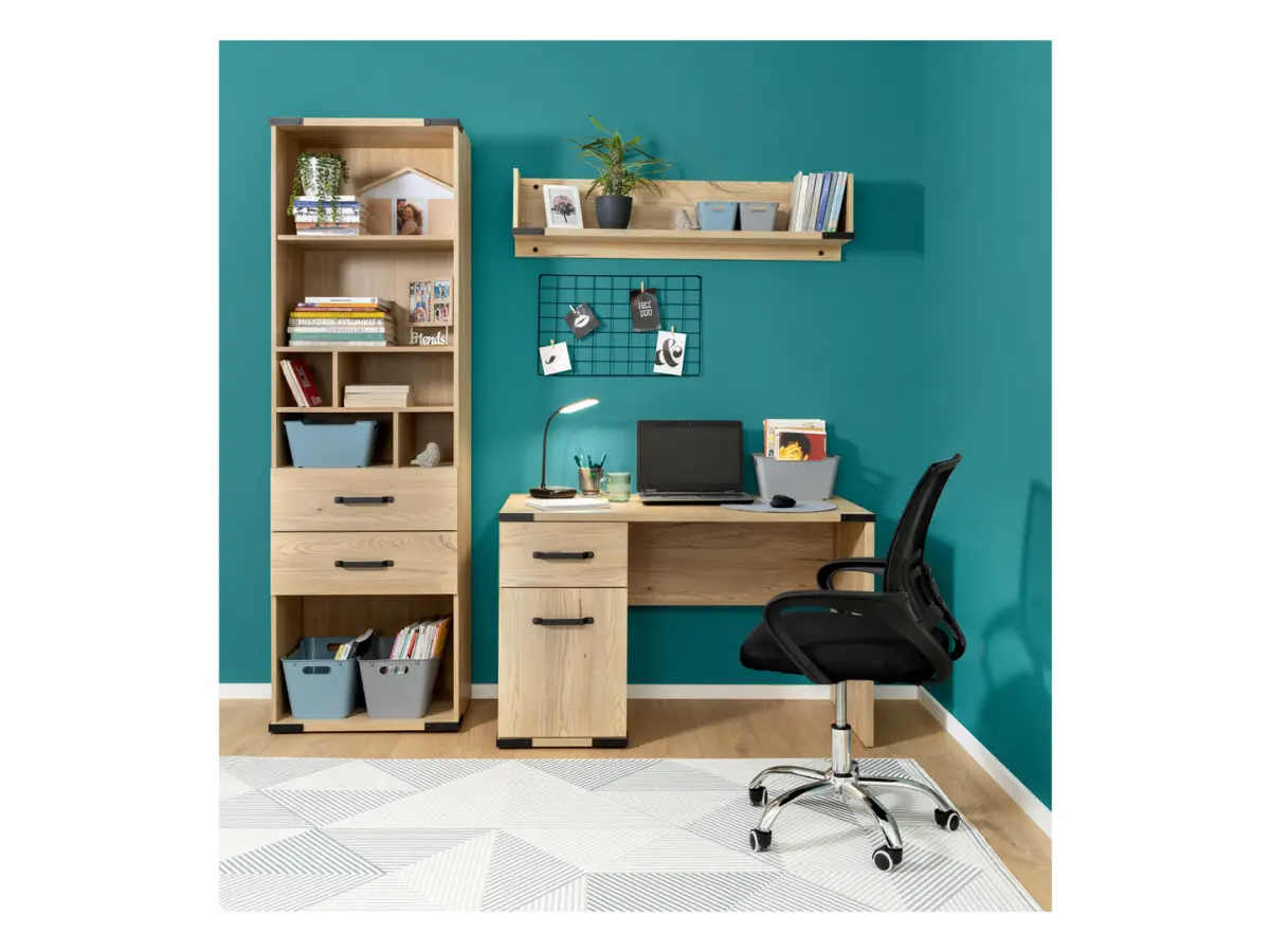 Escritorio Lara 117 cm con puerta y cajón fresno Belarus