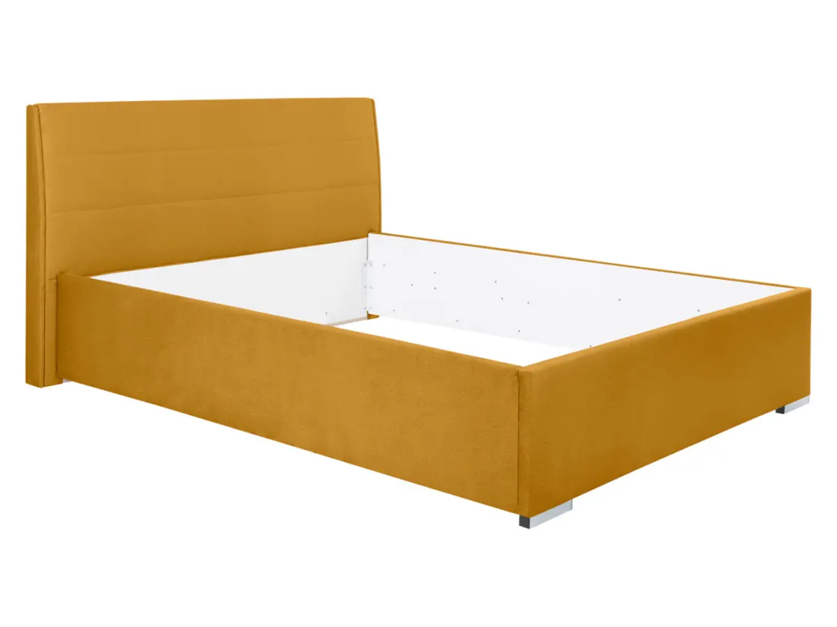 Cama tapizada Cosala III 160x200 amarilla