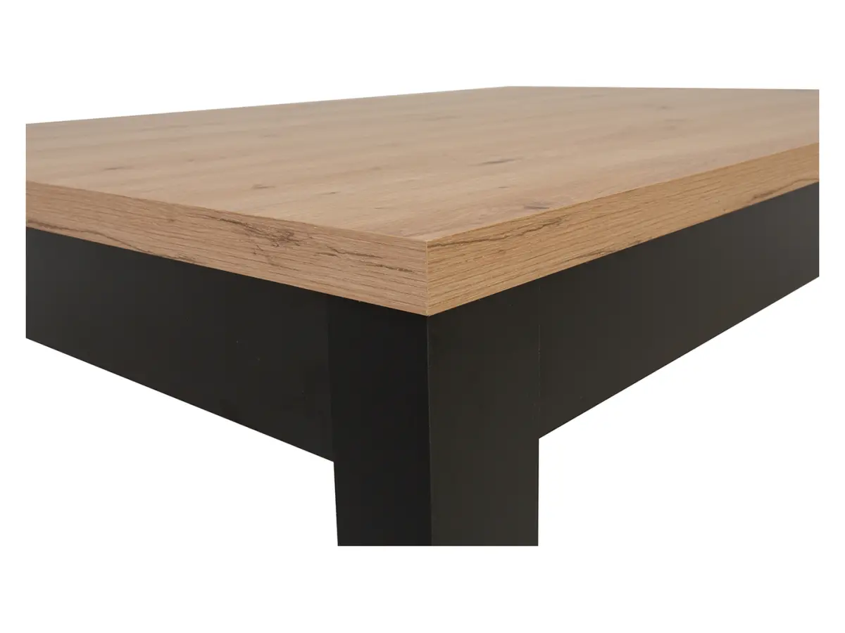 Mesa extensible Maren 130/180x90 roble wotan/negro