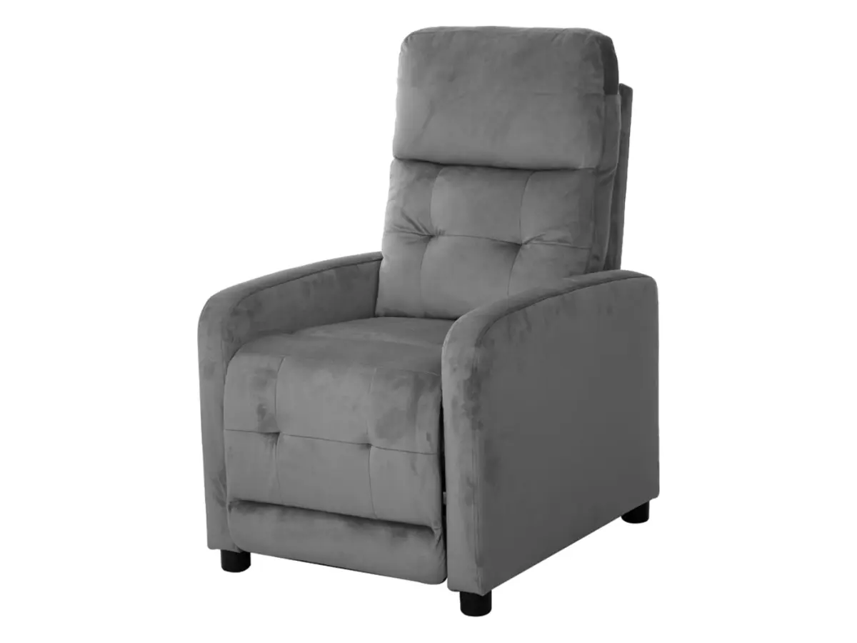 Sillón tradicional Monti con función relax gris