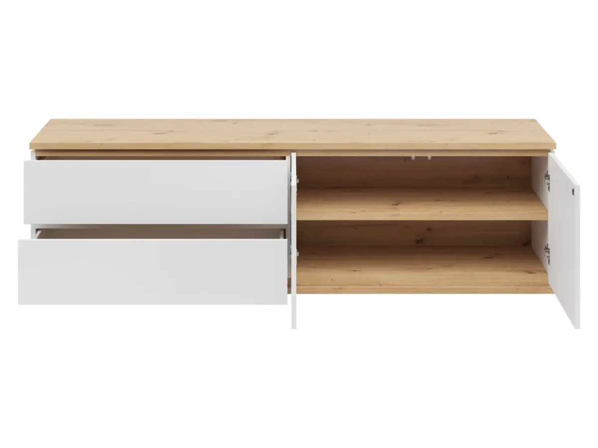 Mueble RTV Yamael 184 cm con 2 puertas y 2 cajones blanco