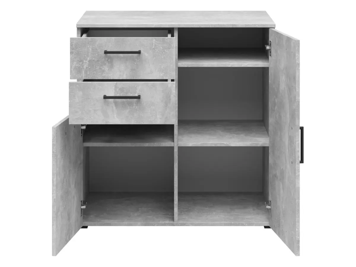 Комод MultiDo 80 см с 2 дверцами и 2 ящиками светлый ателье