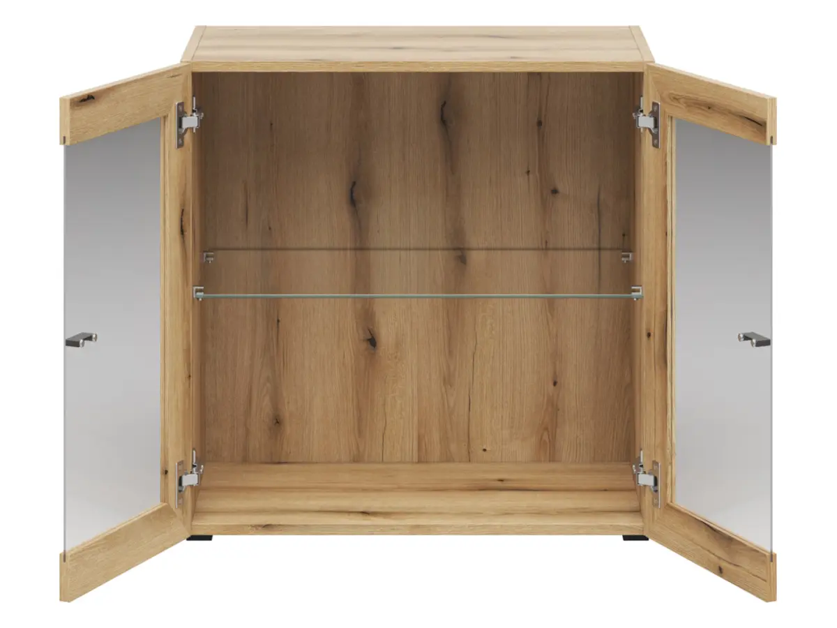 Vitrina System 64 con 2 puertas roble coast evoke