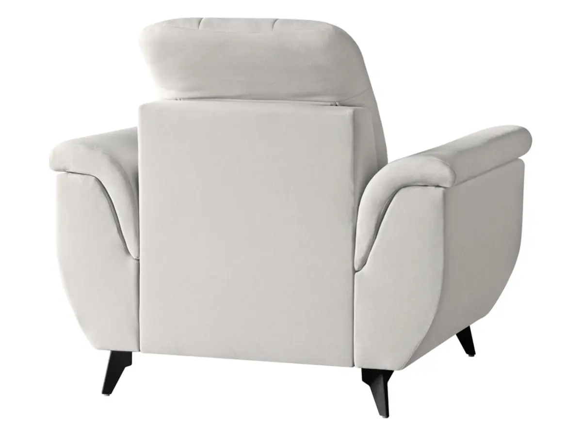 Sillón Doria de terciopelo crema