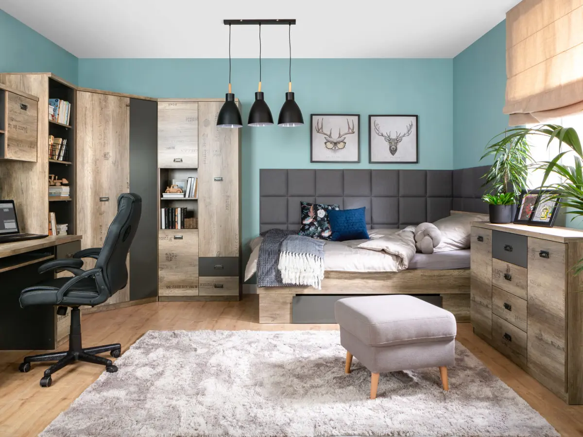 Estructura de cama Malcolm 90x200 roble canyon monument