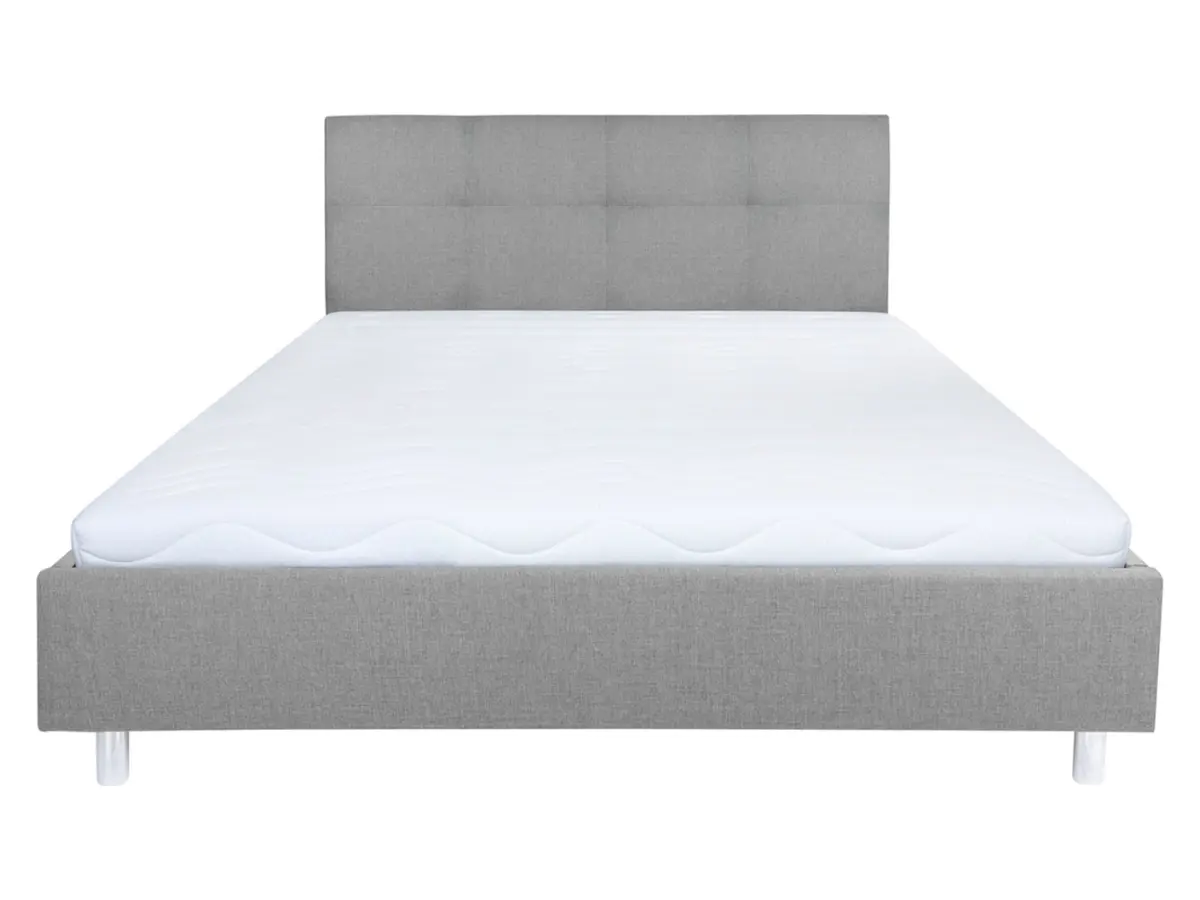 Cama tapizada Mala gris 160x200