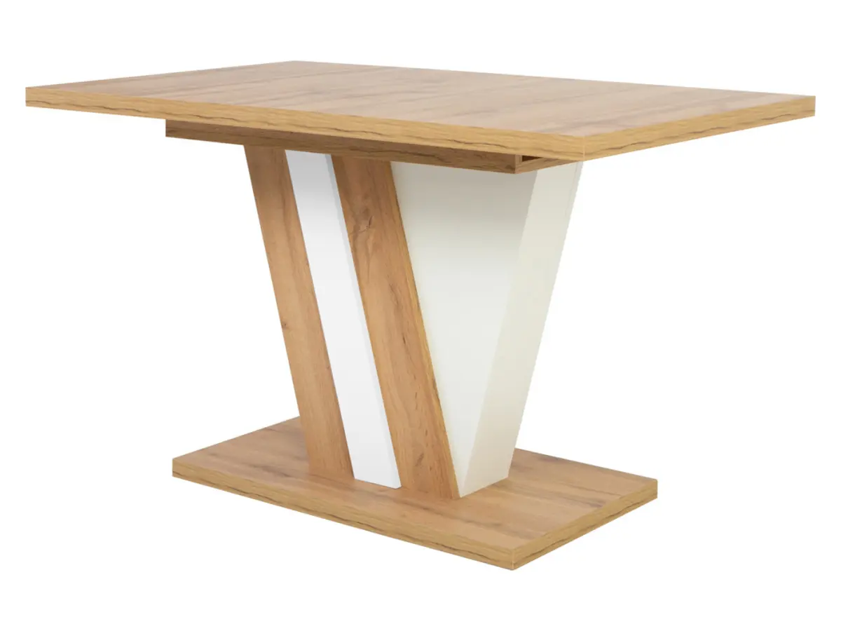 Mesa extensible Zatar 125/170x75 roble wotan/blanco